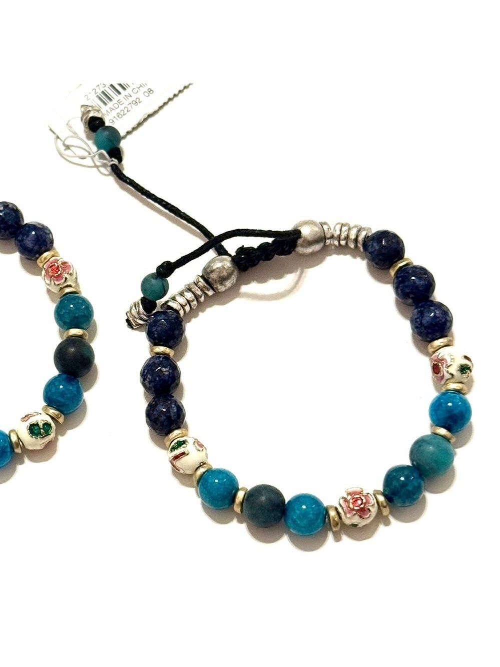 J. JILL | Blue Semi-Precious Stone Slider Beaded Bracelet | NWT $39